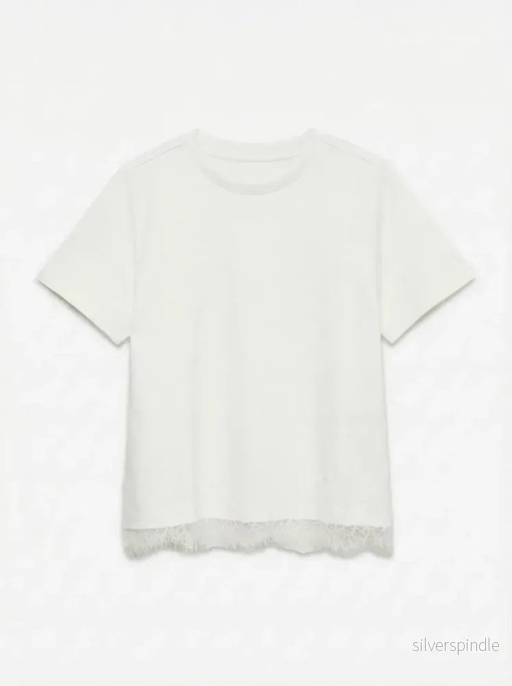 SARA METTE LACE TEE WHITE - Bild 3