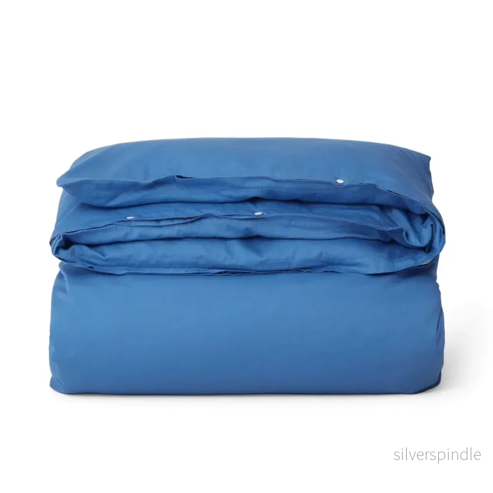 Lexington Blue Washed Cotton Sateen Påslakanset - Outlet - Bild 3