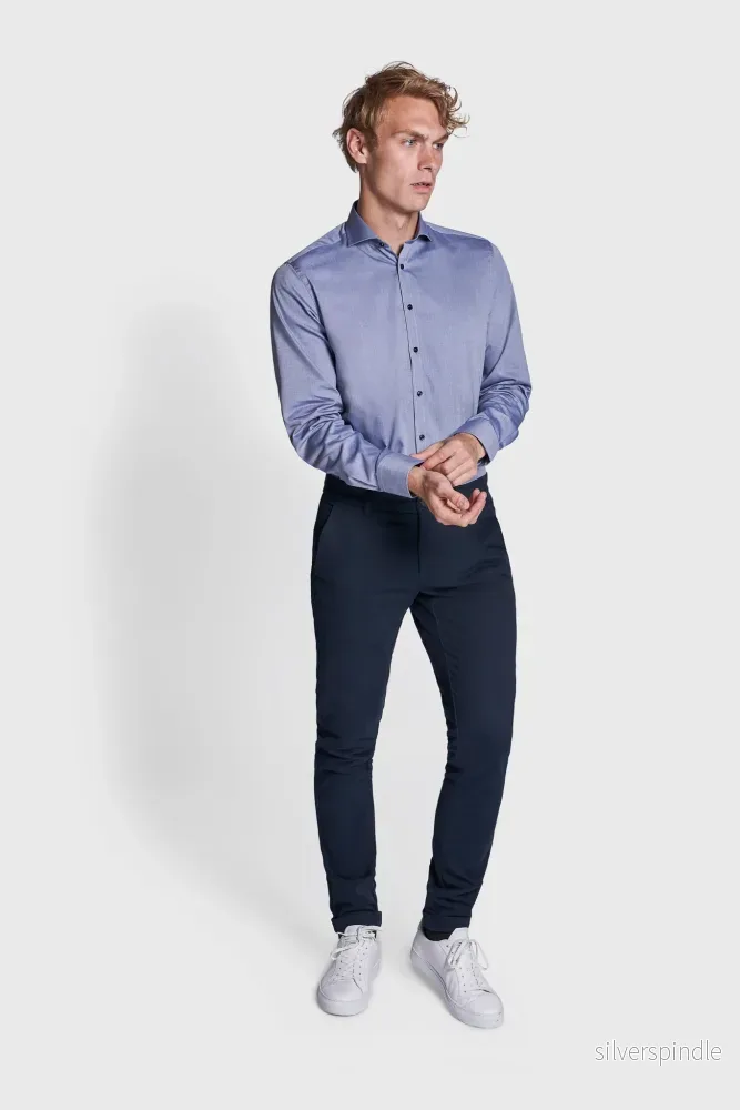 BS Felix Modern Fit Skjorta - Blå - Bild 3