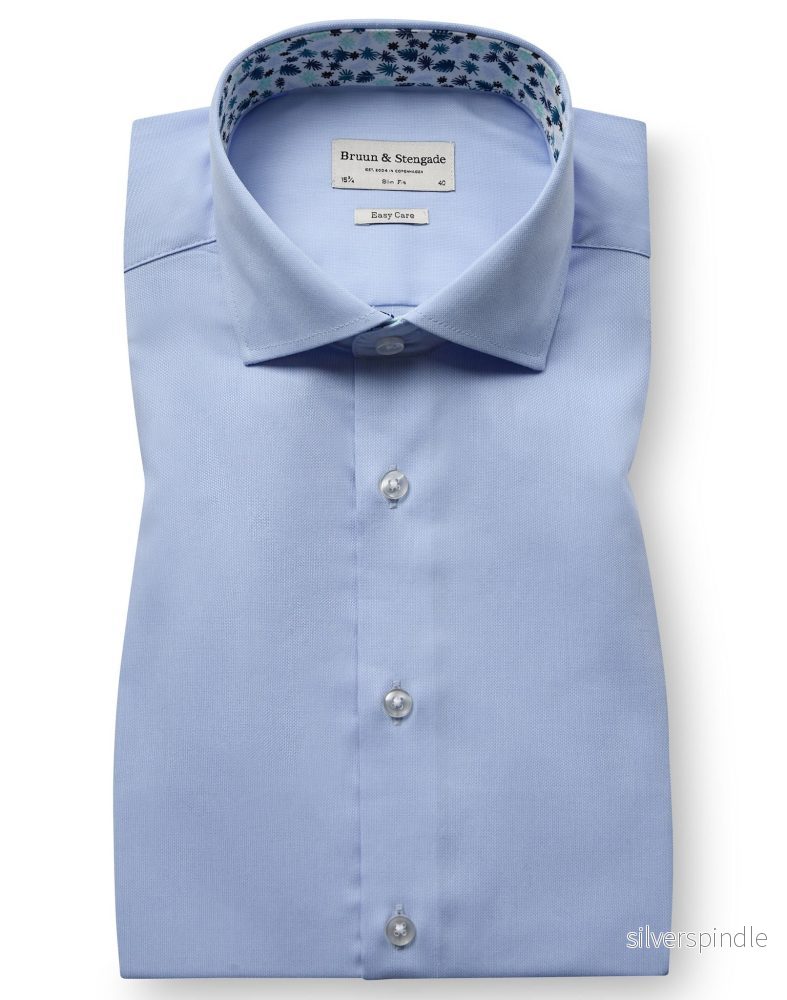 BS Novak Slim Fit Skjorta - Light Blue