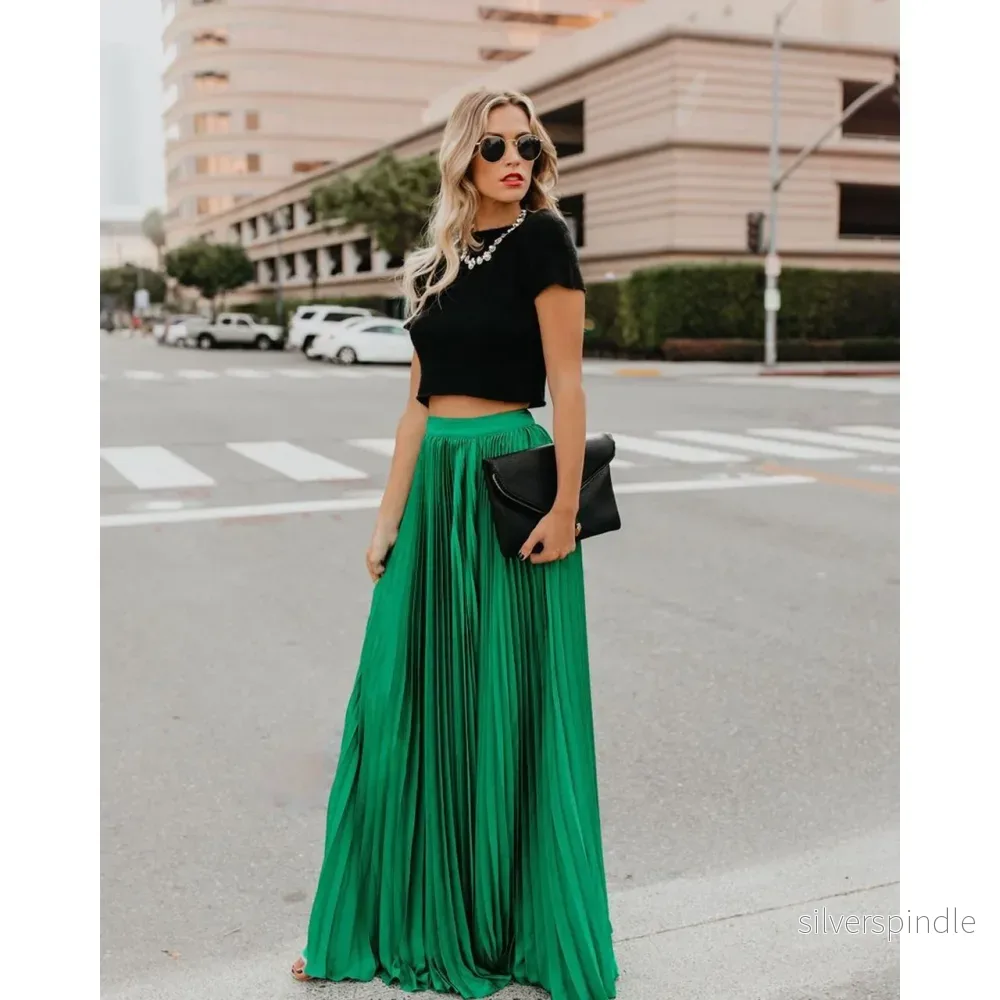 Sophie | Elegant Lång Kjol Dam i Vit För Sommar - Bild 3