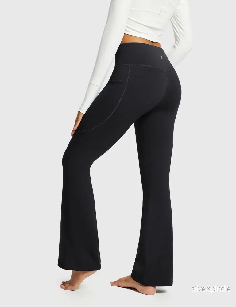Emma | Varm Vinterhög Midja Bootcut Byxor - Bild 2