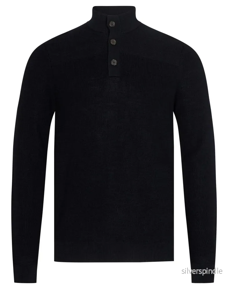 BS Monfils Regular Fit Stickad tröja – Navy
