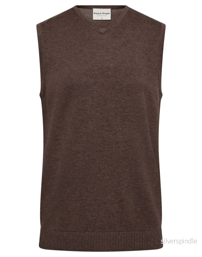 BS Merkur Regular Fit Stickat - Brown
