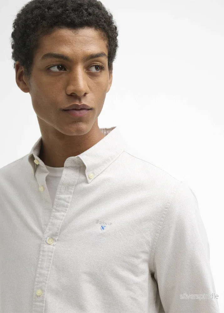 Barbour Stripe Oxtown Tailored Fit Stone - Bild 3