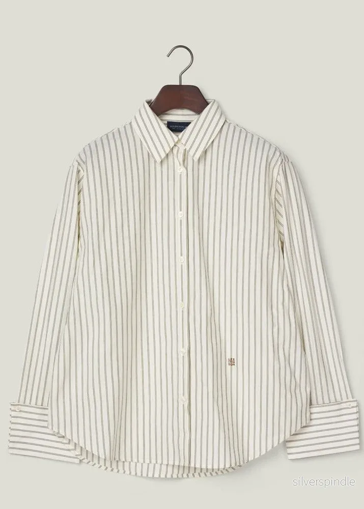 Lexington Folded Cuffs OS Striped Shirt GR/WHStrip