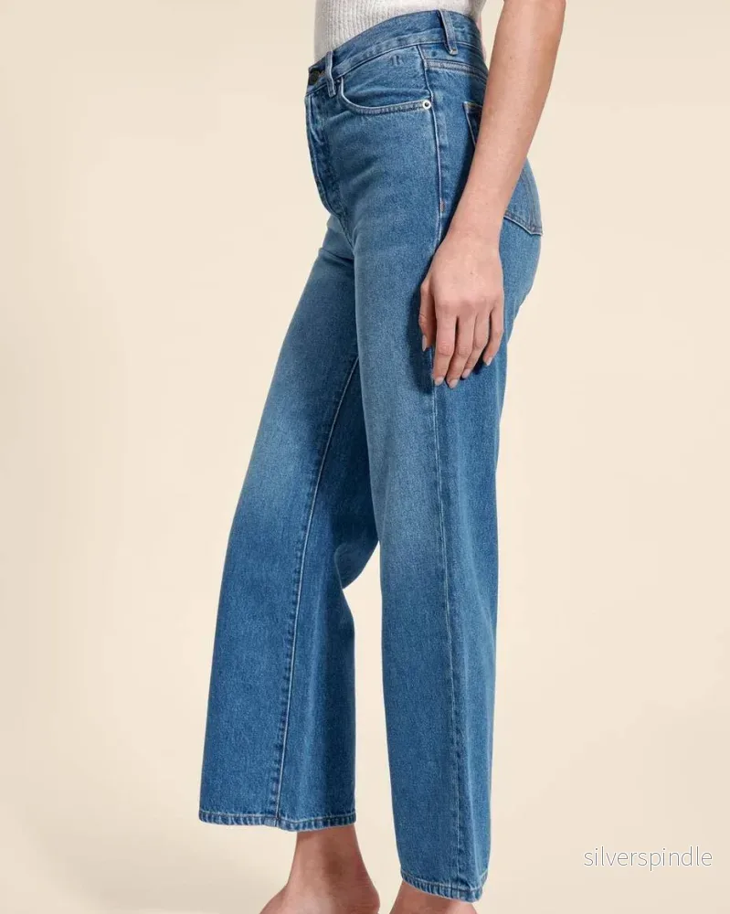 Sofia | Retro Hög Midja Cropped Jeans Dam - Bild 3