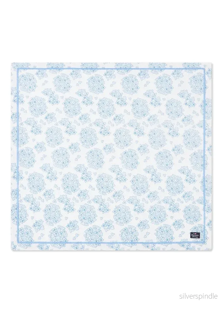 Lexington Floral Print Org Cotton Napkin BL/WH - Bild 2