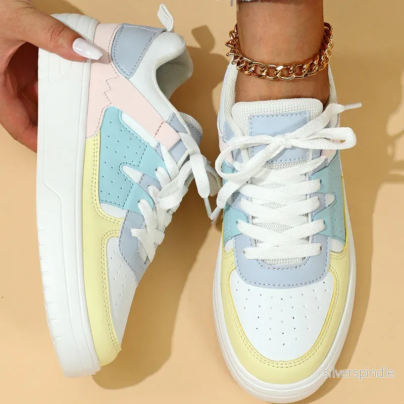Mia | Bekväma Platåsneakers Med Snörning och Rund Tåsula Mia | Bekväma Platåsneakers Med Snörning och Rund Tåsula