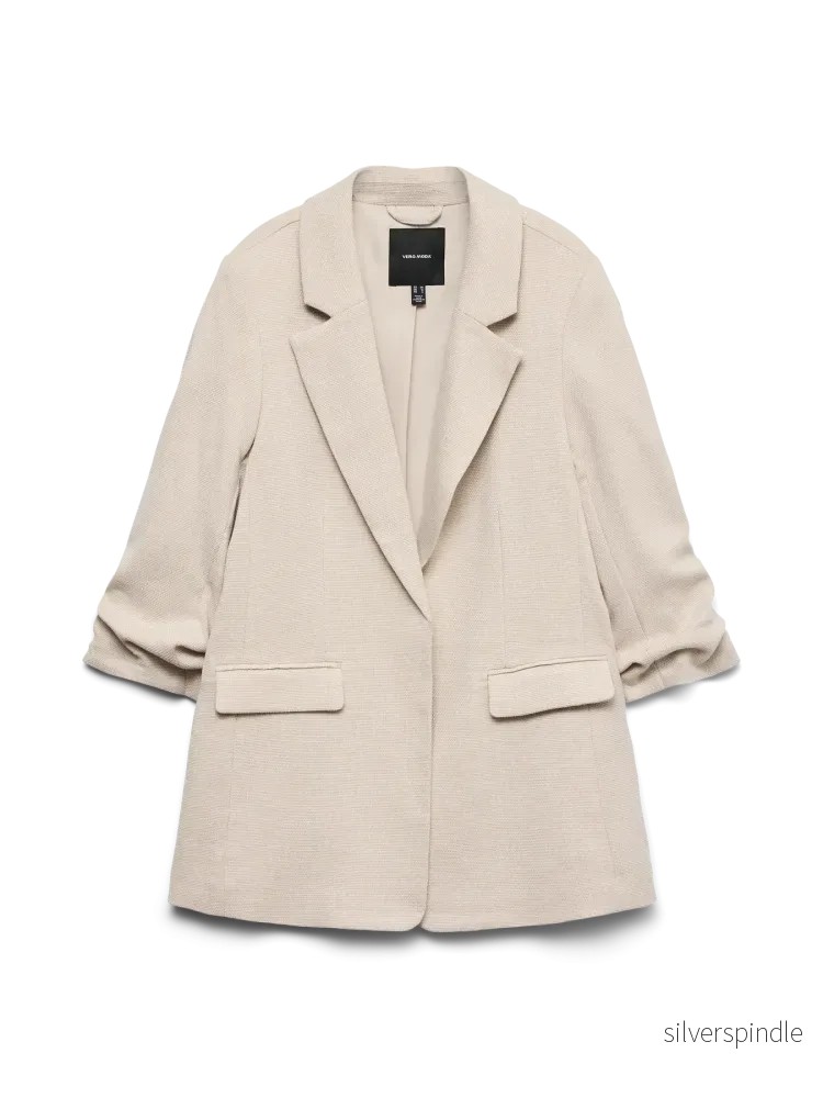 FRIDA 3/4 REGULAR BLAZER OATMEAL MELANGE - Bild 3