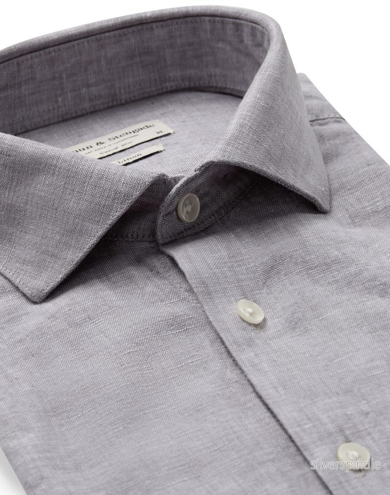 BS Perth Casual Slim Fit Skjorta - Light Grey - Bild 2