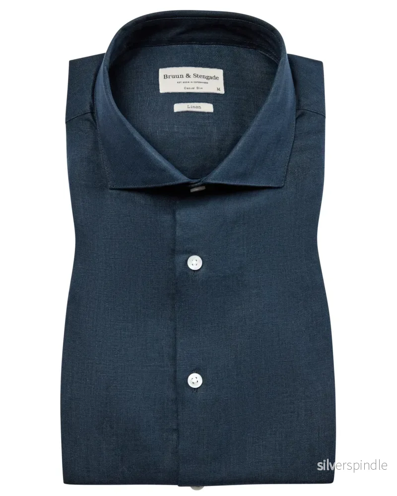 BS Sevilla Casual Slim Fit Skjorta – Navy BS Sevilla Casual Slim Fit Skjorta – Navy