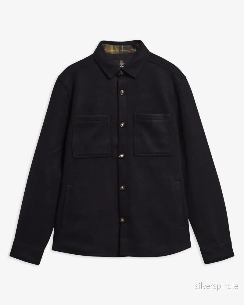 Barbour Marlow TS Wool Blend Overshirt Navy - Bild 2
