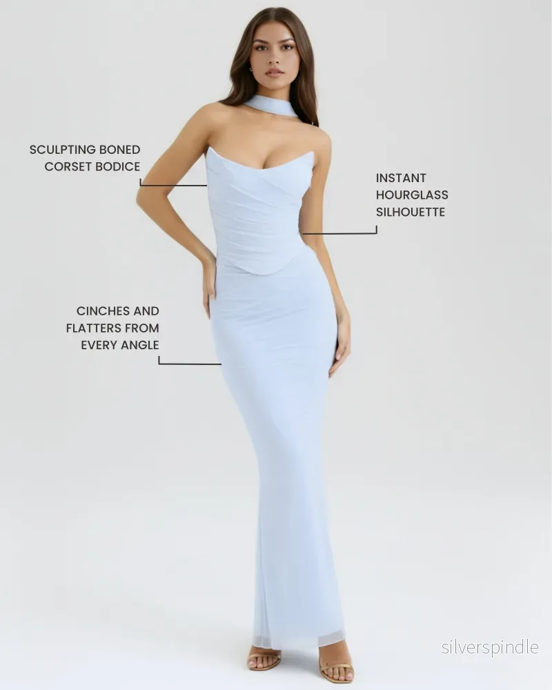 Mia | Modern Maxi Set med Korsett och Kjol - Bild 2