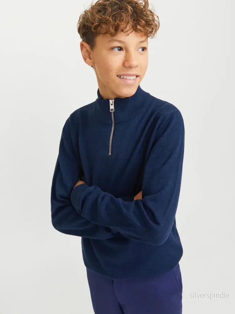 Emil Stickad Half Zip Tröja - Bild 3