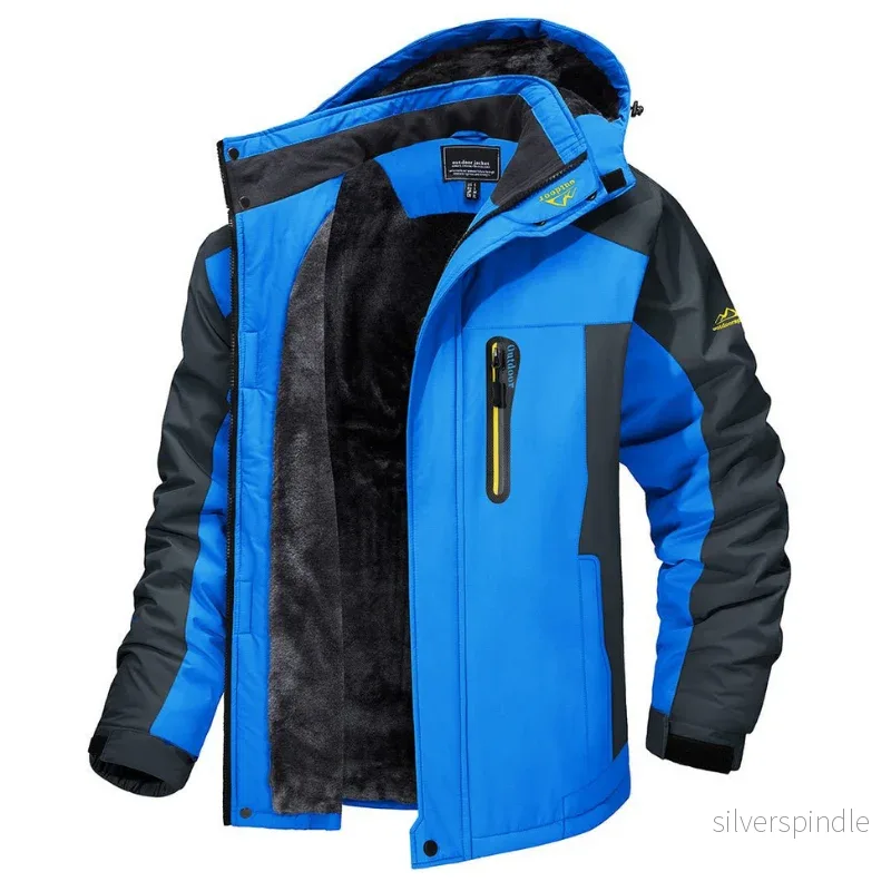Vinterjacka för Män | Softshell med Vattenavvisande Ytterskal | Justerbar Huva för Optimal Komfort - Bild 3