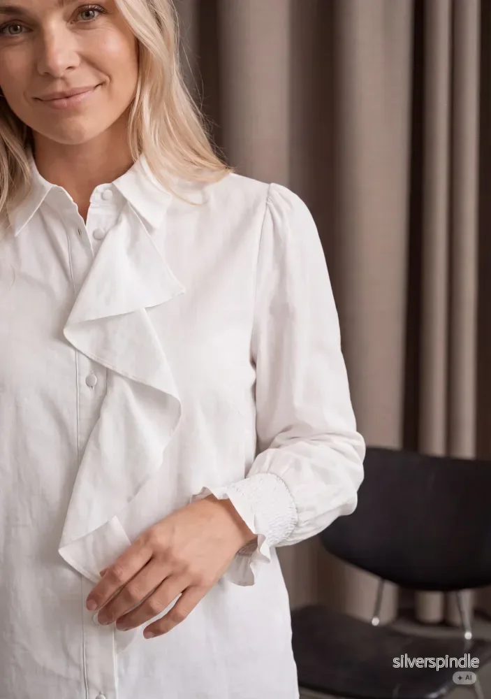 Konnie Flounce Shirt - Broken White - Bild 3
