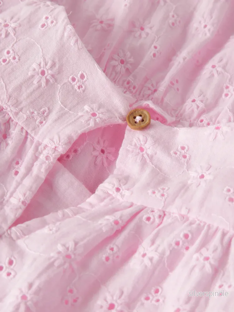 Rosa Klänning Broderi - Bild 3