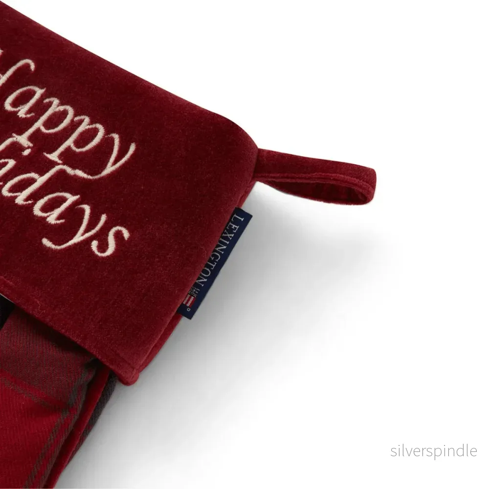 Lexington Happy Holidays Cotton Flannel Julstrumpa - Outlet - Bild 3