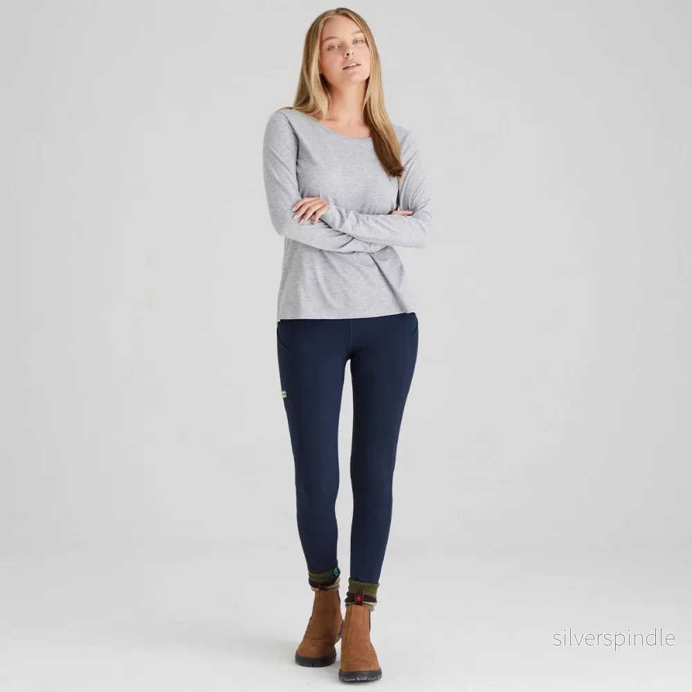 Mia | Slim Fit Mellanvikt Leggings med Dragsko och Fickor