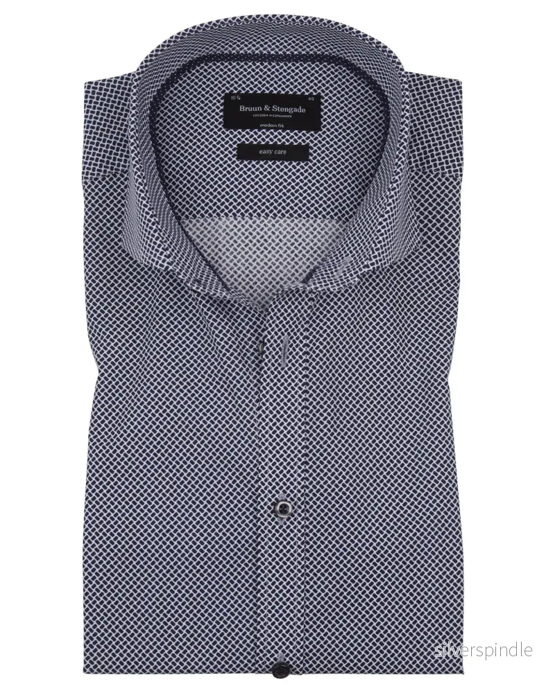 BS Pijk Modern Fit Skjorta - Navy