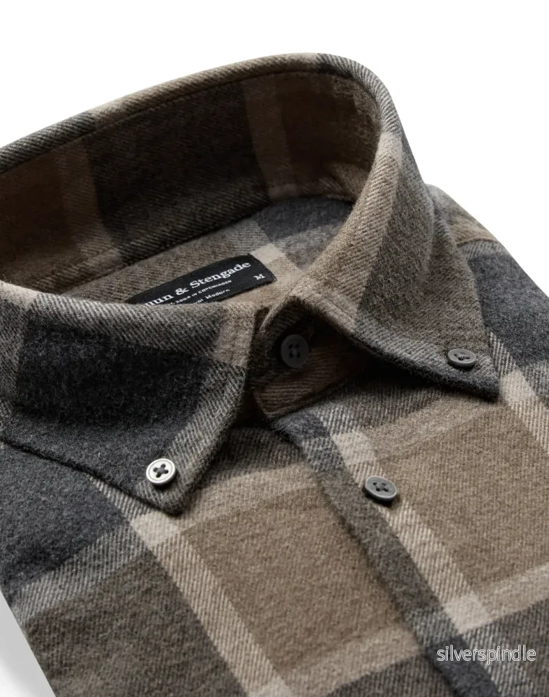 BS Wilton Casual Modern Fit Skjorta - Brown - Bild 2