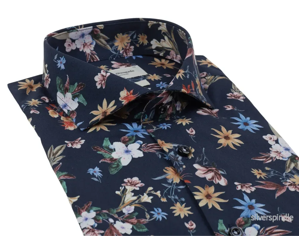 BS Tully Slim Fit Skjorta - Marinblå - Bild 2
