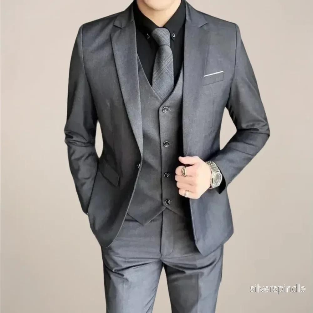 Elegant Tredelad Kostym Herr med Slim Fit Design | Perfekt för Affär och Fest - Bild 2
