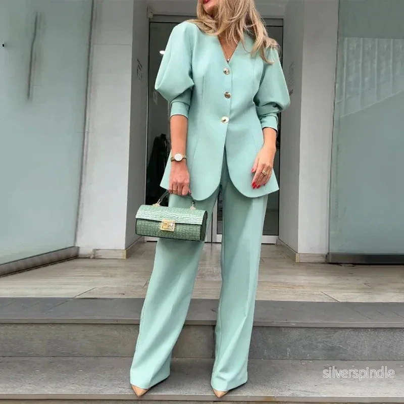 Emma | Elegant Långärmad Topp och Byxor Set Emma | Elegant Långärmad Topp och Byxor Set