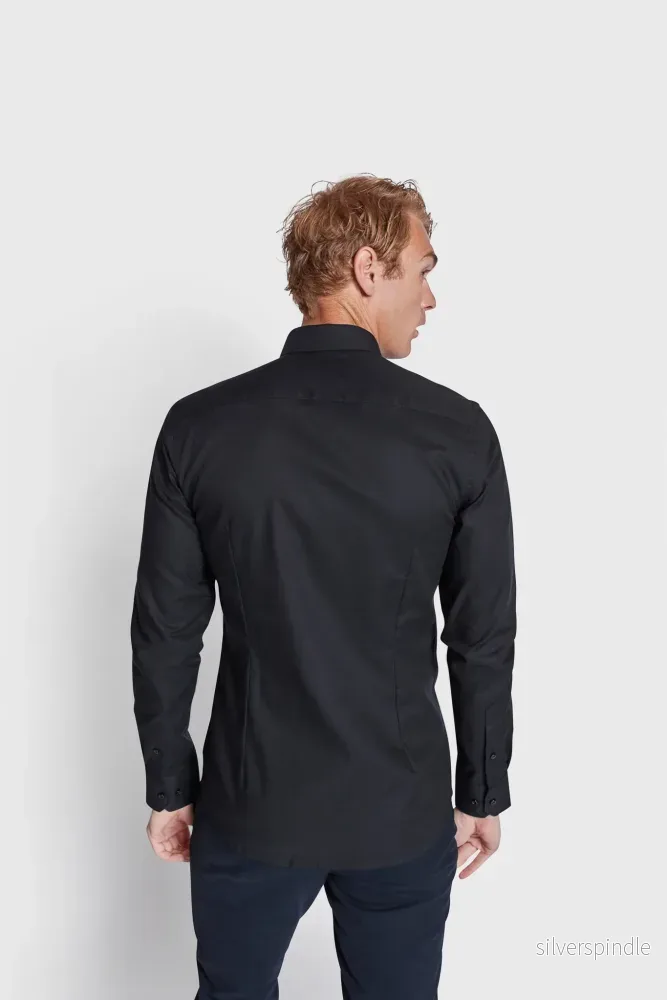 BS Donatello Super Slim Fit Skjorta - Black - Bild 3