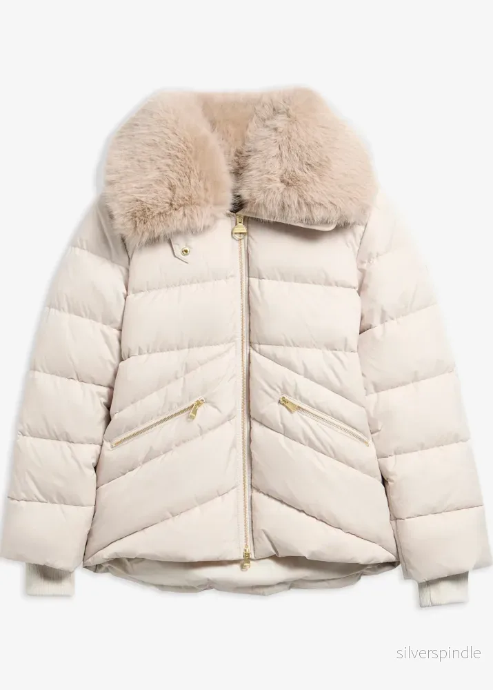 Barbour International Cyrus Puffer Jacket Cream - Bild 2