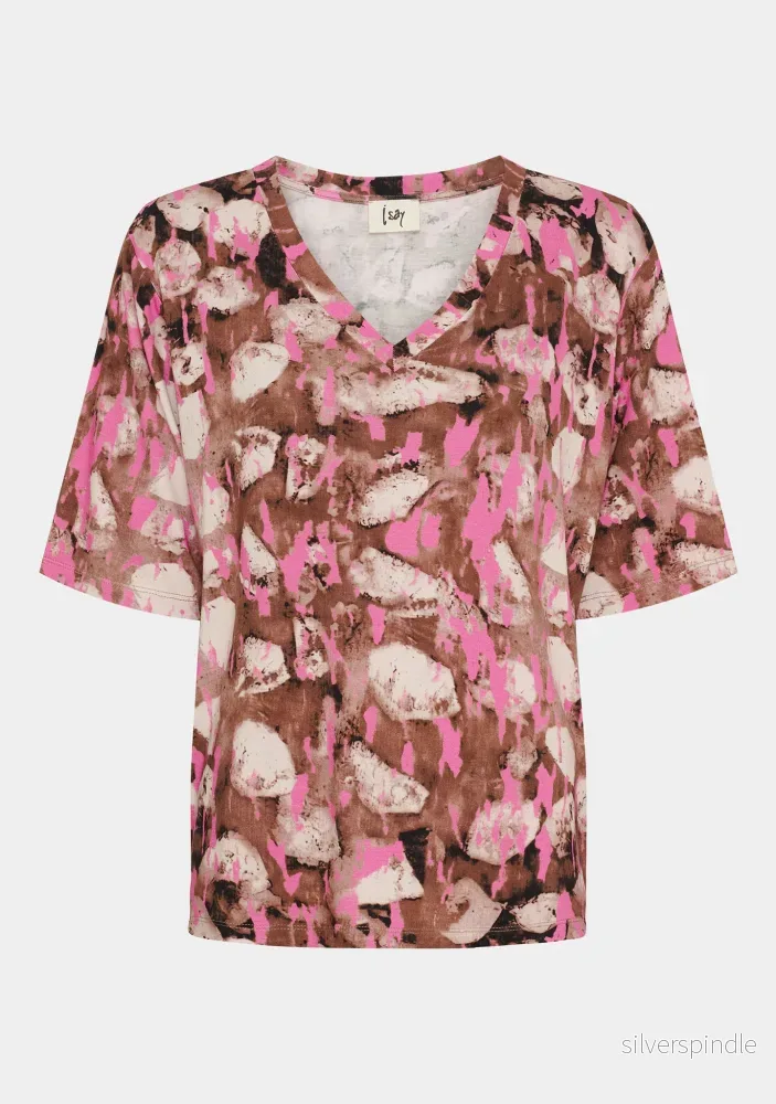 Louis Basic T-shirt - Luxury Camel w/Pink