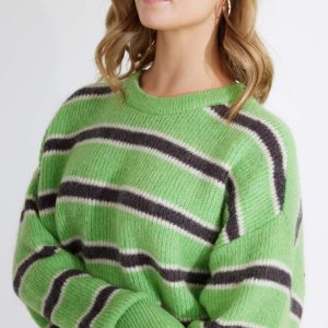 LEONA KNIT TRÖJA – Grön LEONA KNIT TRÖJA – Grön