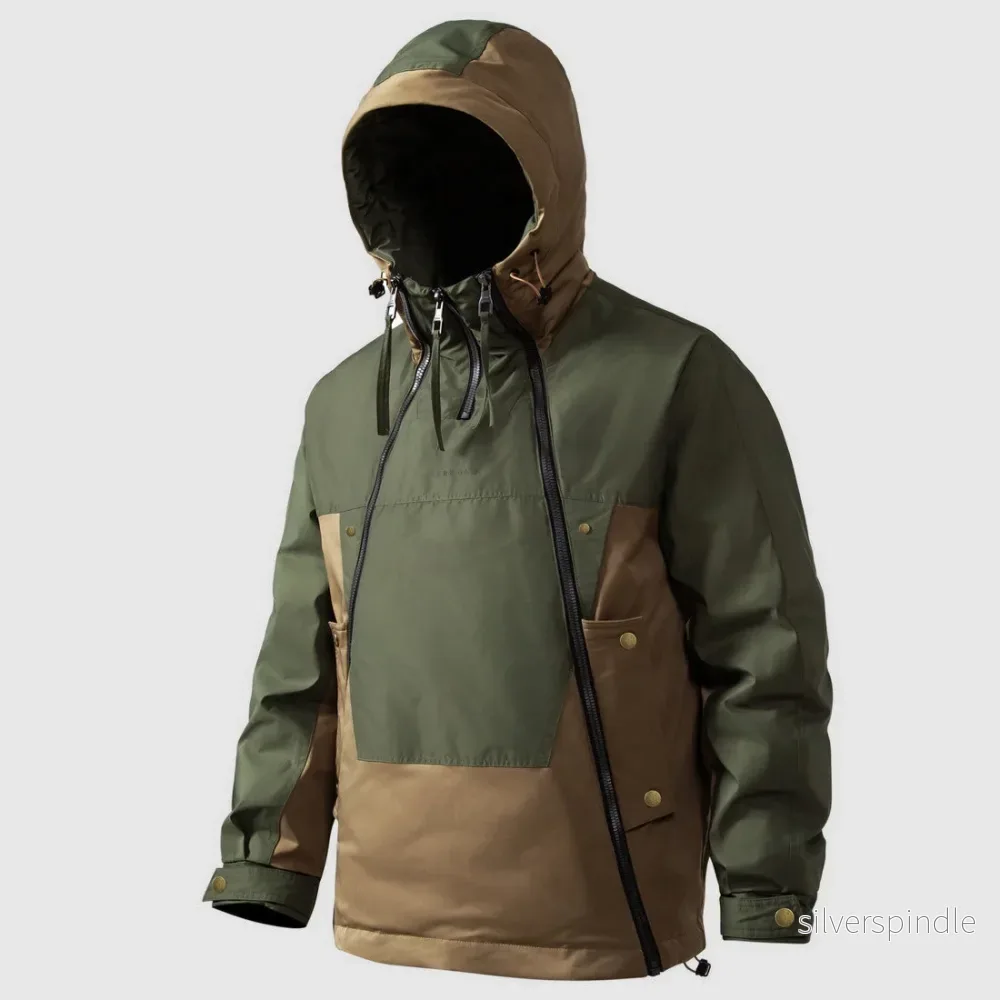 Outdoor Essentials | Anorakjacka för Män med Justerbar Huva och Känguruficka | Hållbar och Värmande för Kalla Äventyr - Bild 3