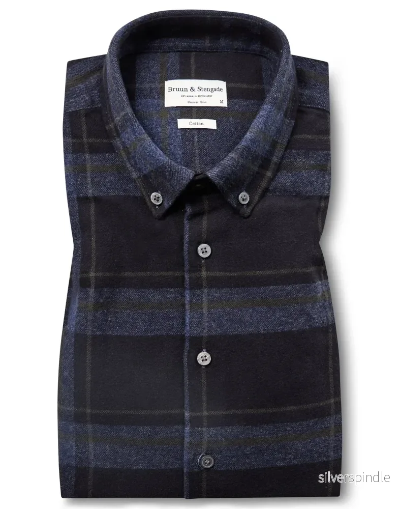 BS Faldo Casual Slim Fit Skjorta – Blue