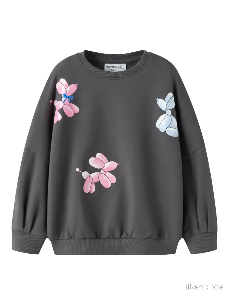 Nalas Lång Sweatshirt Med Ballonghundar