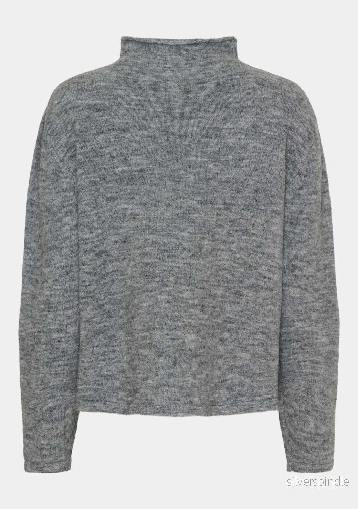 Anna Highneck Pullover - Grey Melange - Bild 2