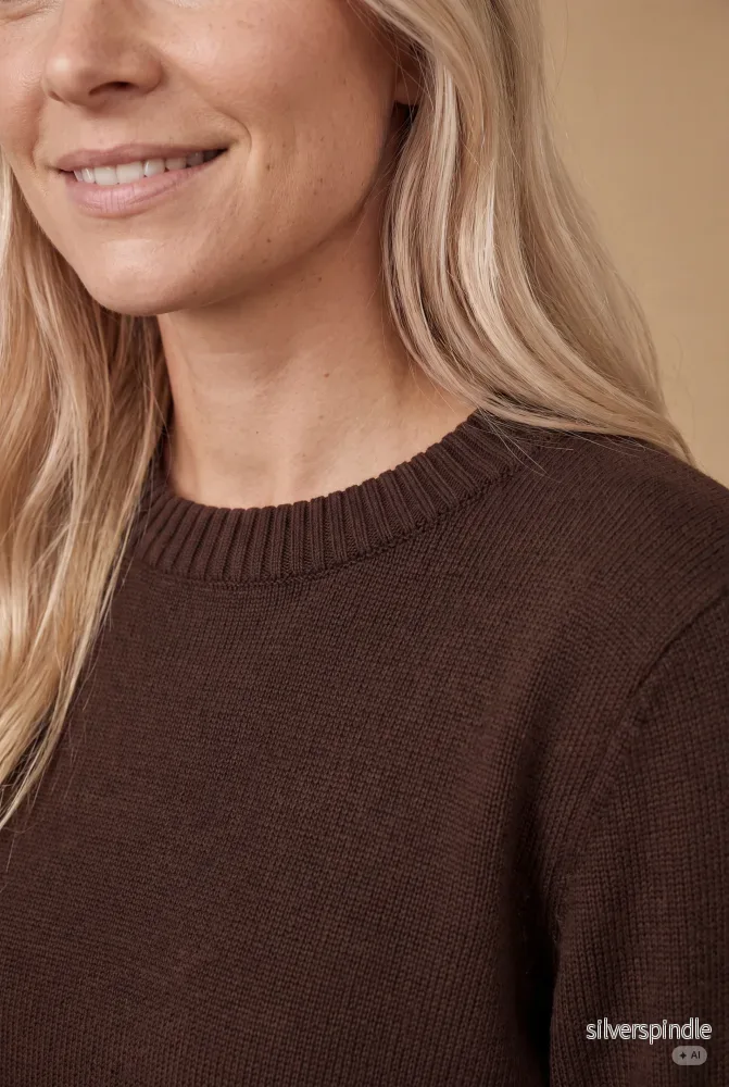Gwen Basic Pullover - Dark brown - Bild 2