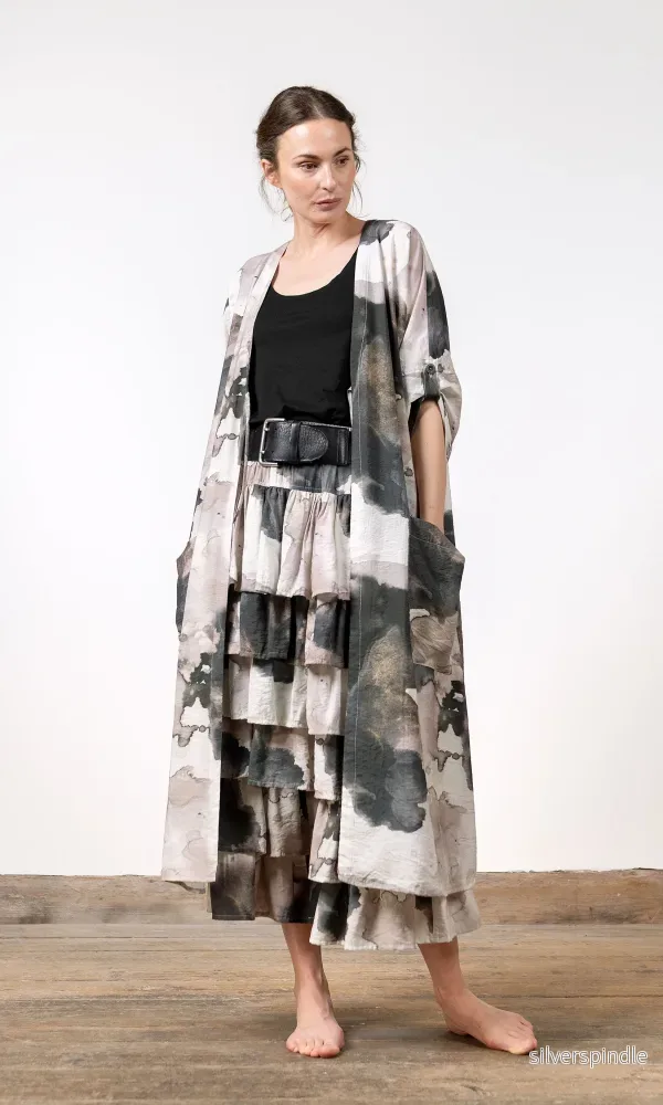 Kaftan i mönstrad viskosmix Kaftan i mönstrad viskosmix
