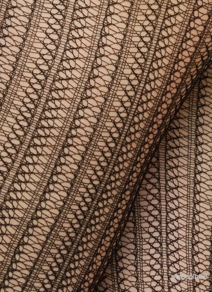Selma tights nätstrumpor - svart - Bild 3