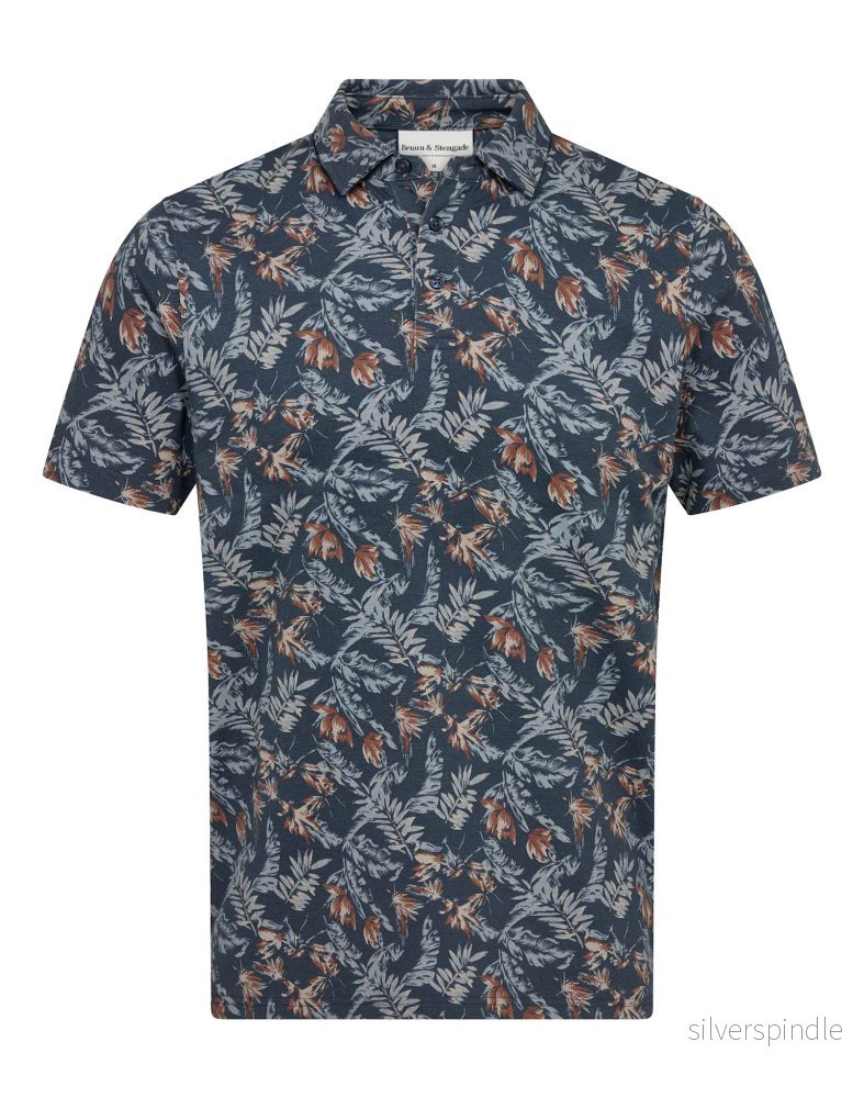 BS Iriomote Regular Fit Pikétröja - Marinblå