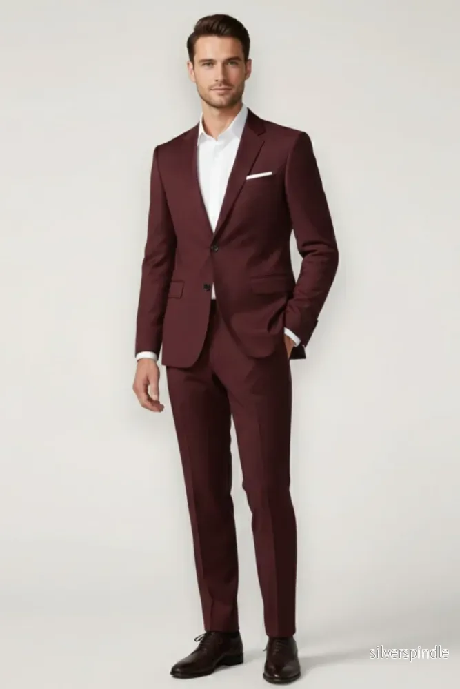 Elegant Kostym Herr | Tvådelad Slim Fit med Skräddarsydd Kavaj | Perfekt för Formella Evenemang - Bild 2