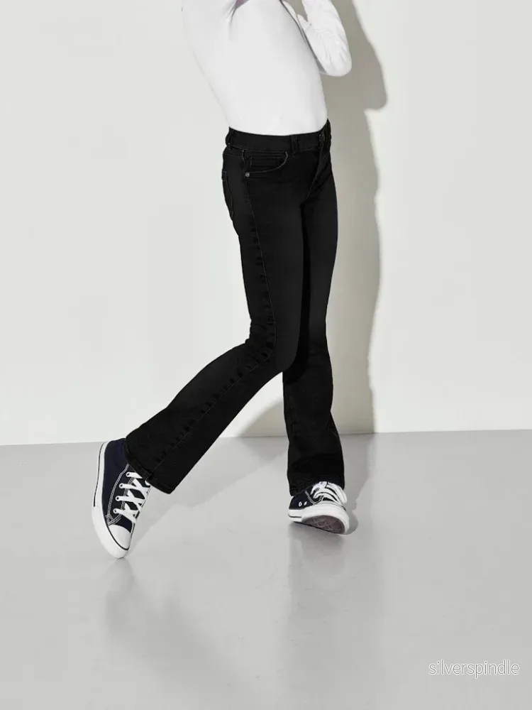 Flared Svarta Jeans - Bild 2