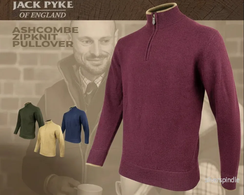 Jack Pyke Ashcombe Lammullströja – Zip Knit