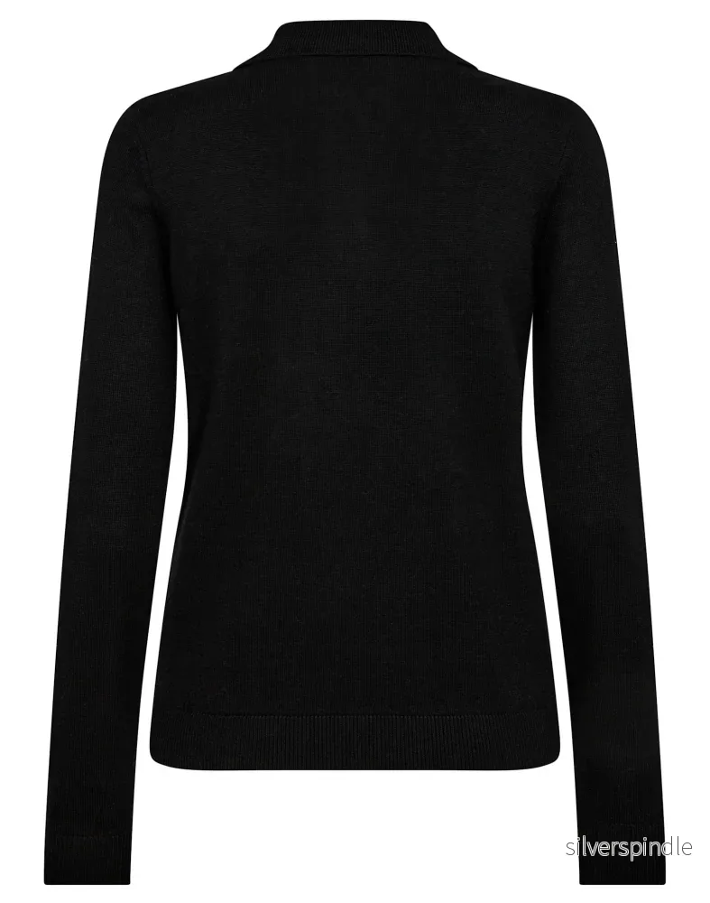 BS Eirin Regular Fit Stickat - Black - Bild 2
