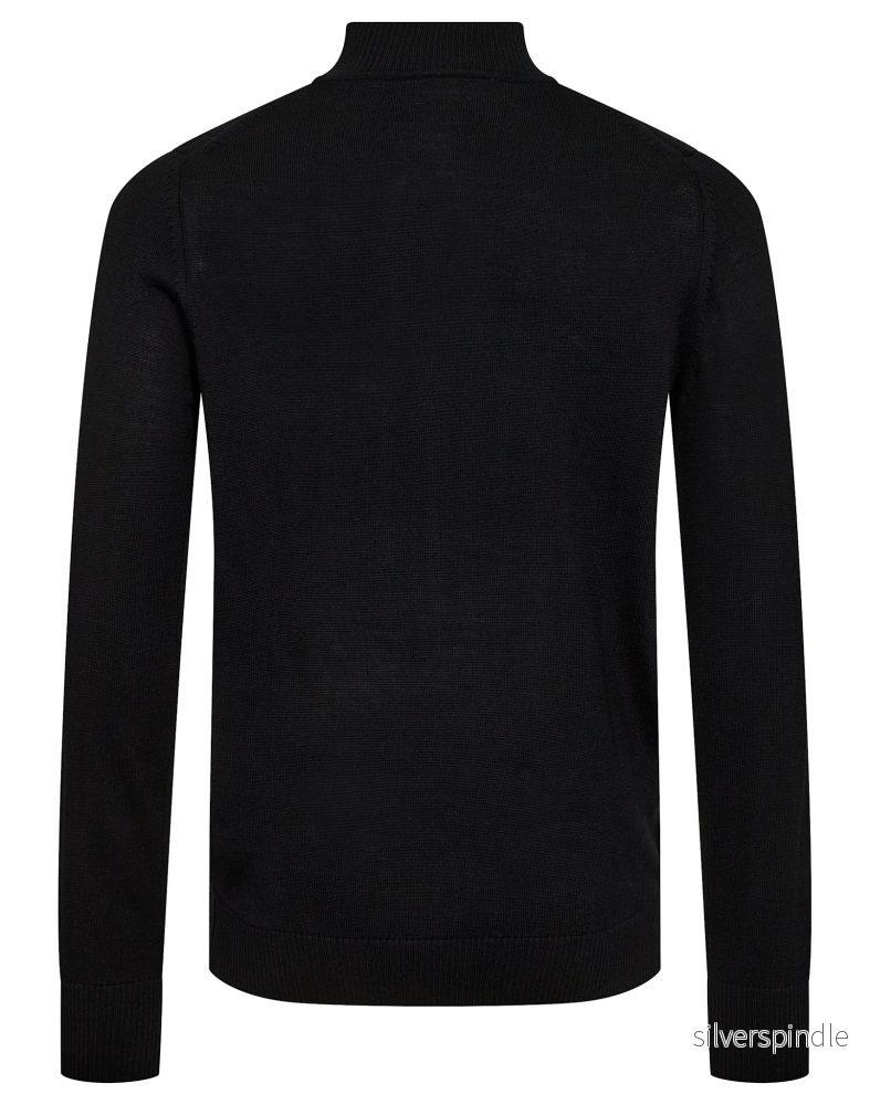 BS Froder Regular Fit Stickat - Black - Bild 2