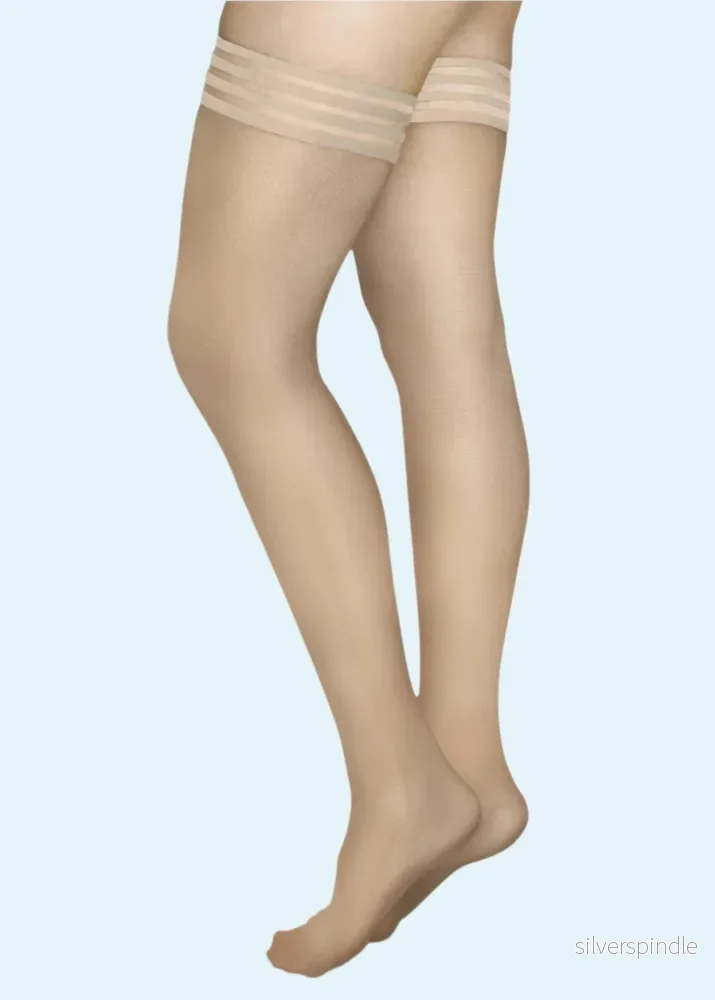Mira stay-up strumpor - beige