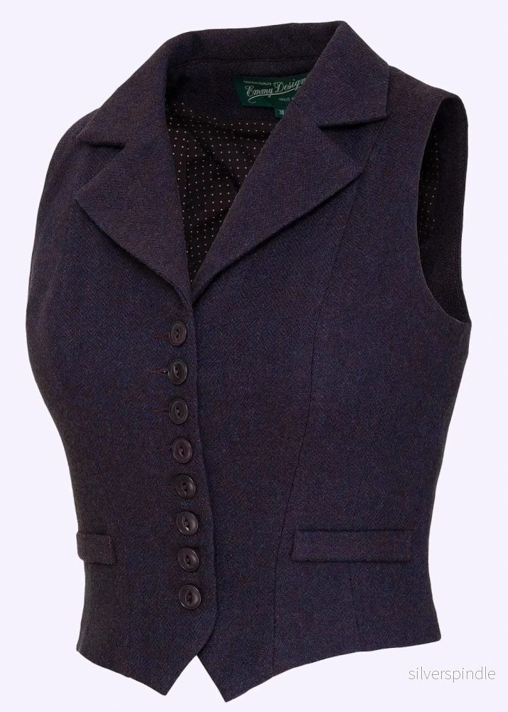 The Watchmaker’s Waistcoat – Midnight & maroon red wool tweed The Watchmaker’s Waistcoat – Midnight & maroon red wool tweed