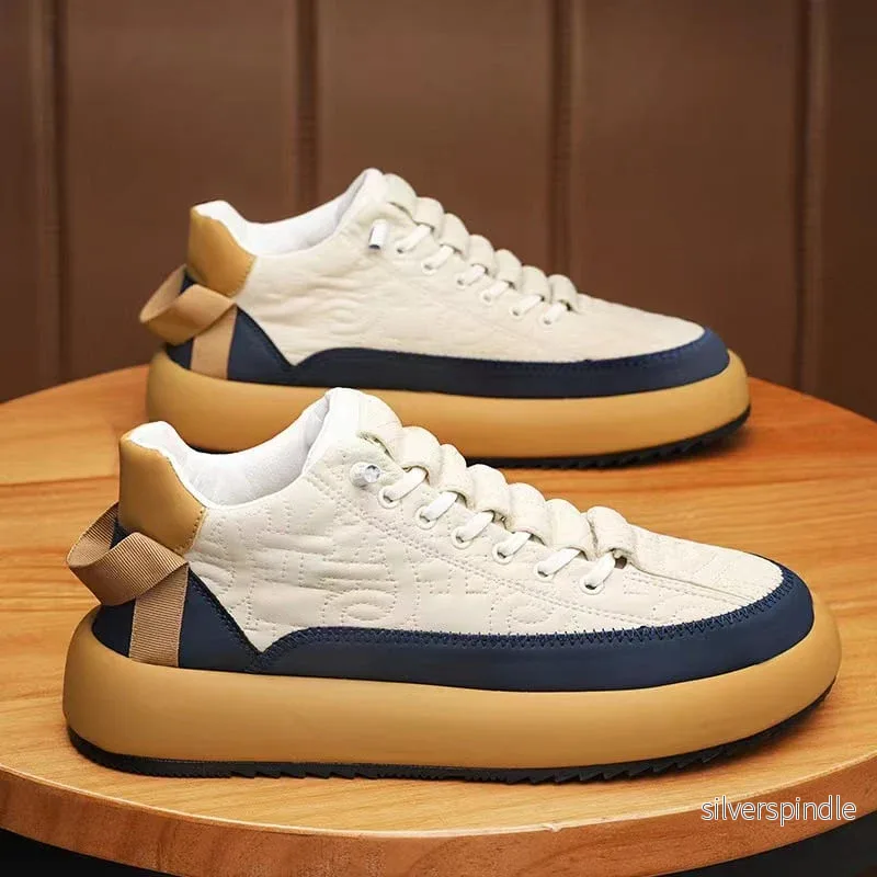 Ethan | Snygga Herr Sneakers med Snörning och Tjock Gummisula Ethan | Snygga Herr Sneakers med Snörning och Tjock Gummisula