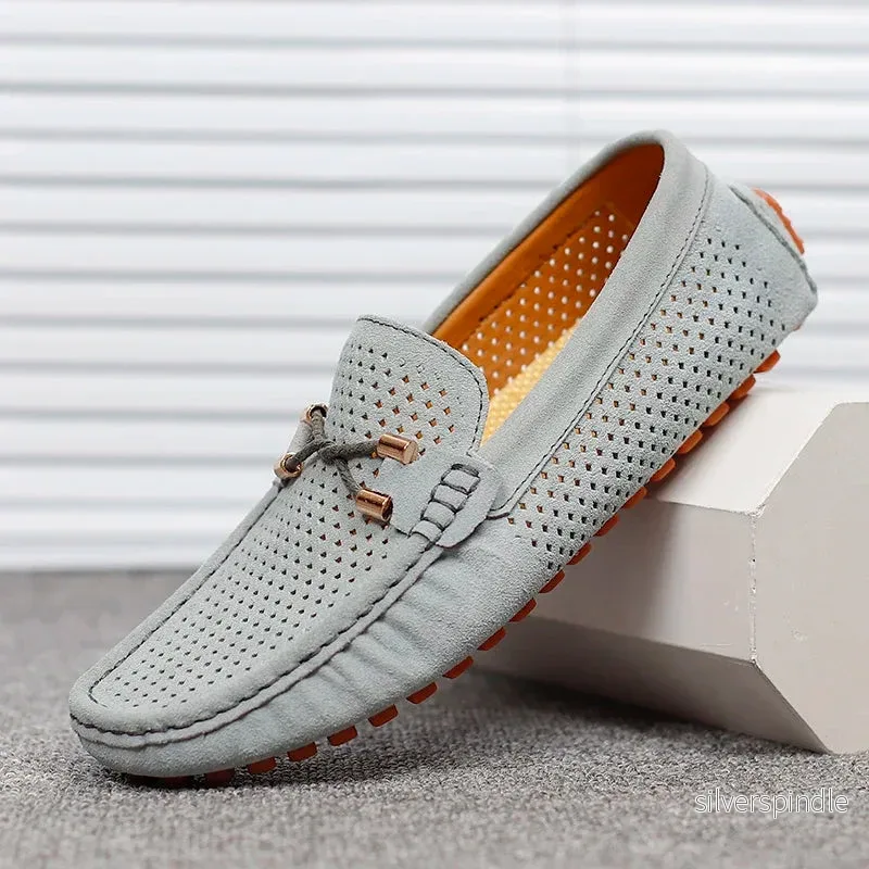 Ethan | Perforerad Slip-on Herrloafers med Vadderad Innersula - Bild 3